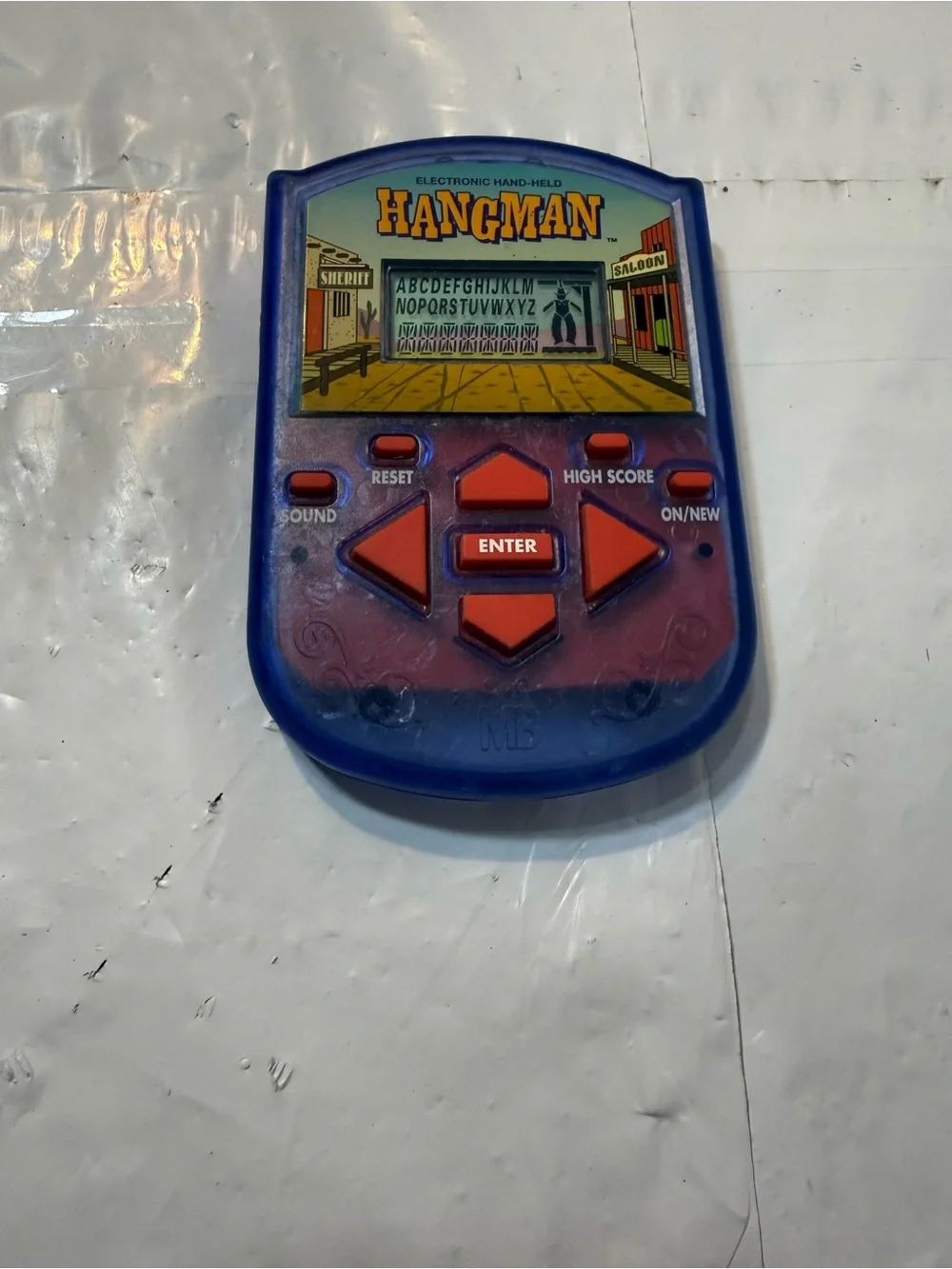 vintage 1995 Milton Bradley Electronic Handheld Hangman game